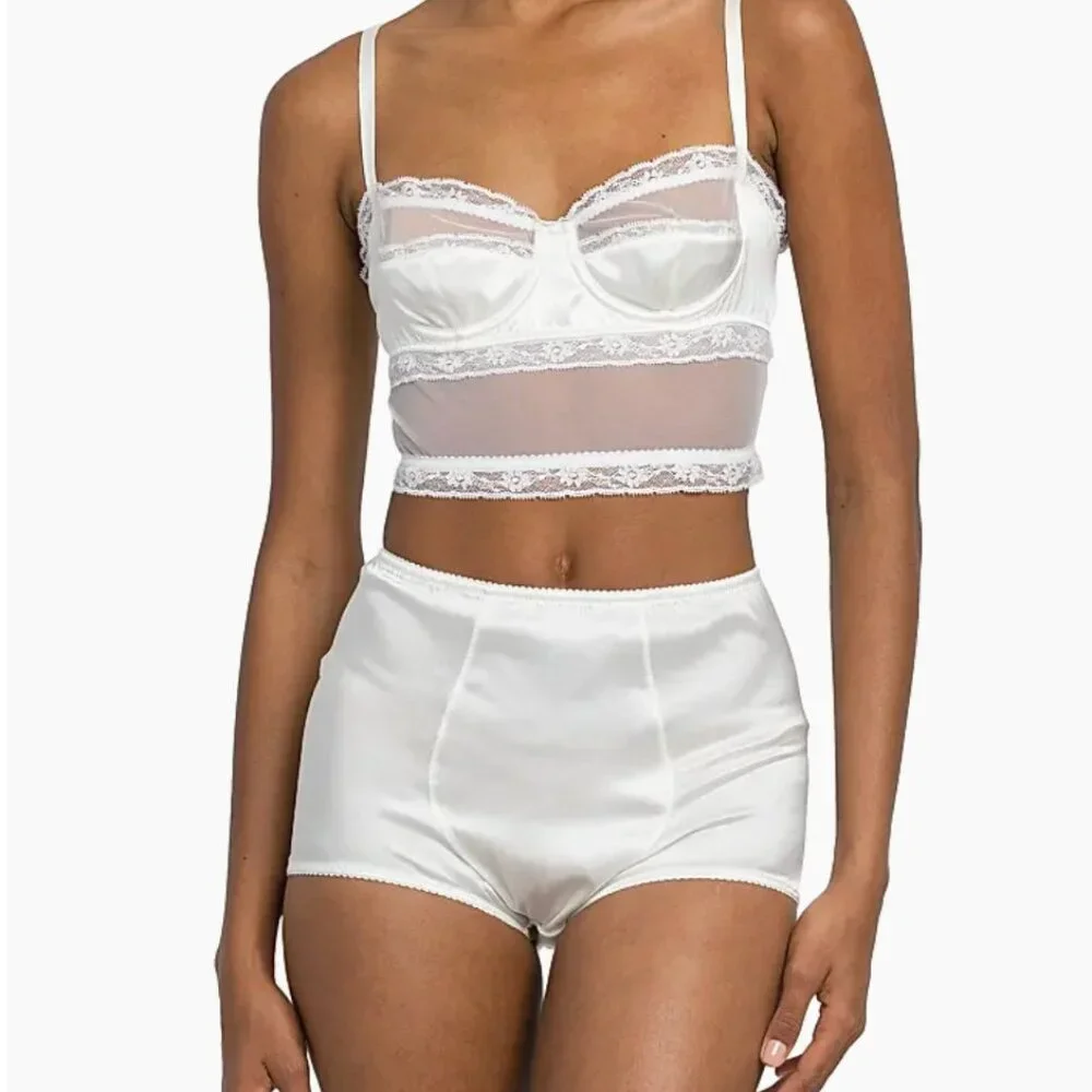 NEW IN Box Dolce & Gabbana Silk blend Lace Bustier Top $945 - Picture 13 of 13